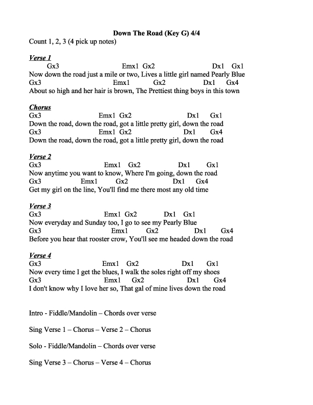 Down-The-Road-Chords