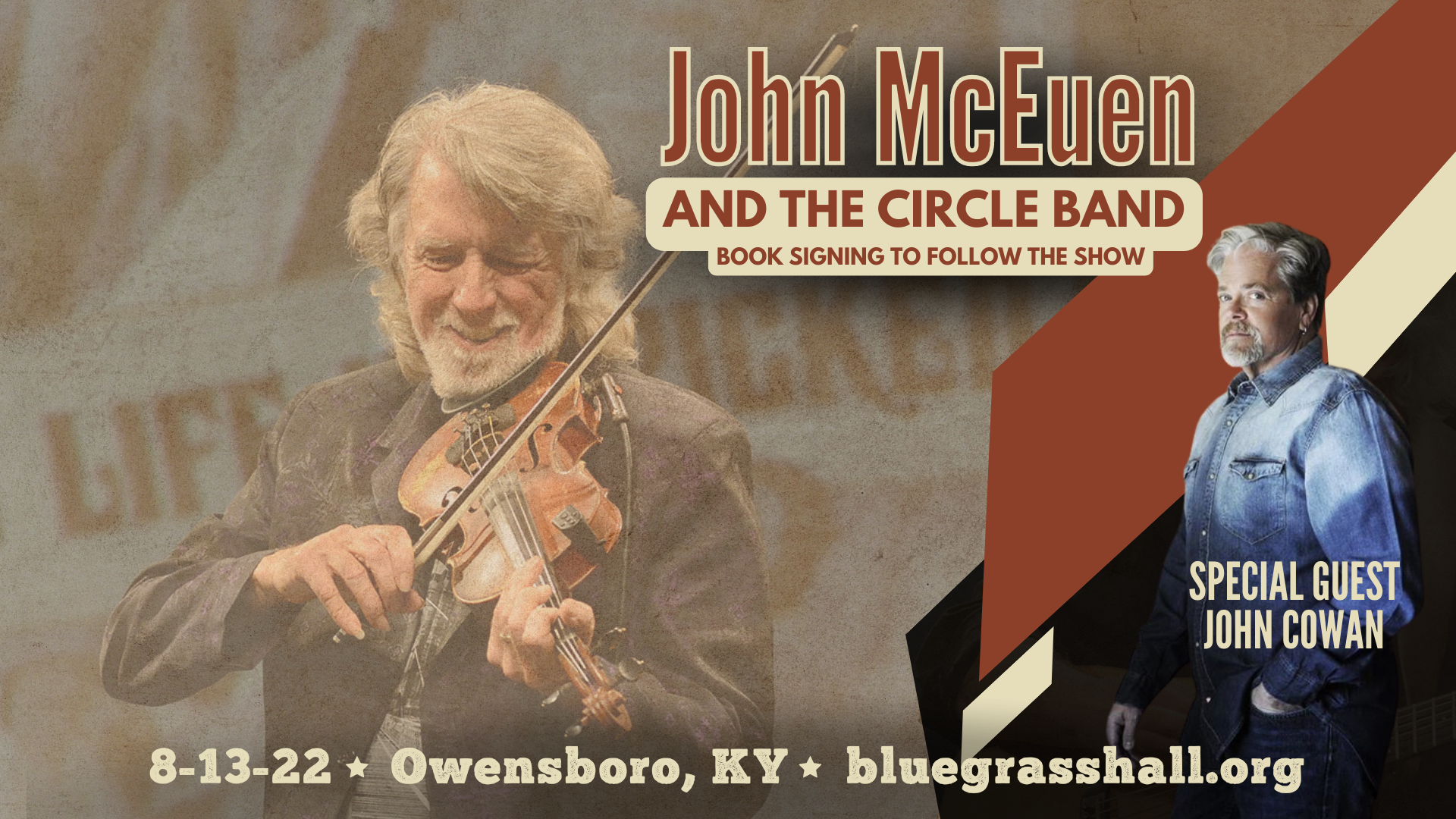 SPECIAL GUEST JOHN COWAN (Facebook Event Cover)